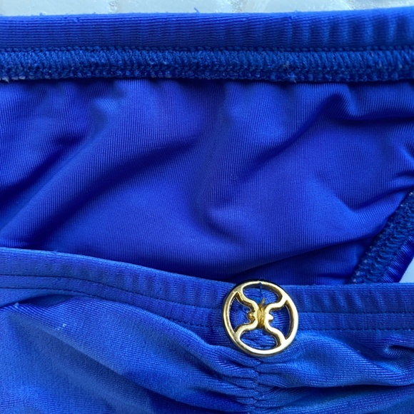 Royal blue VIX bikini with gold mesh accents - Picture 5 of 10